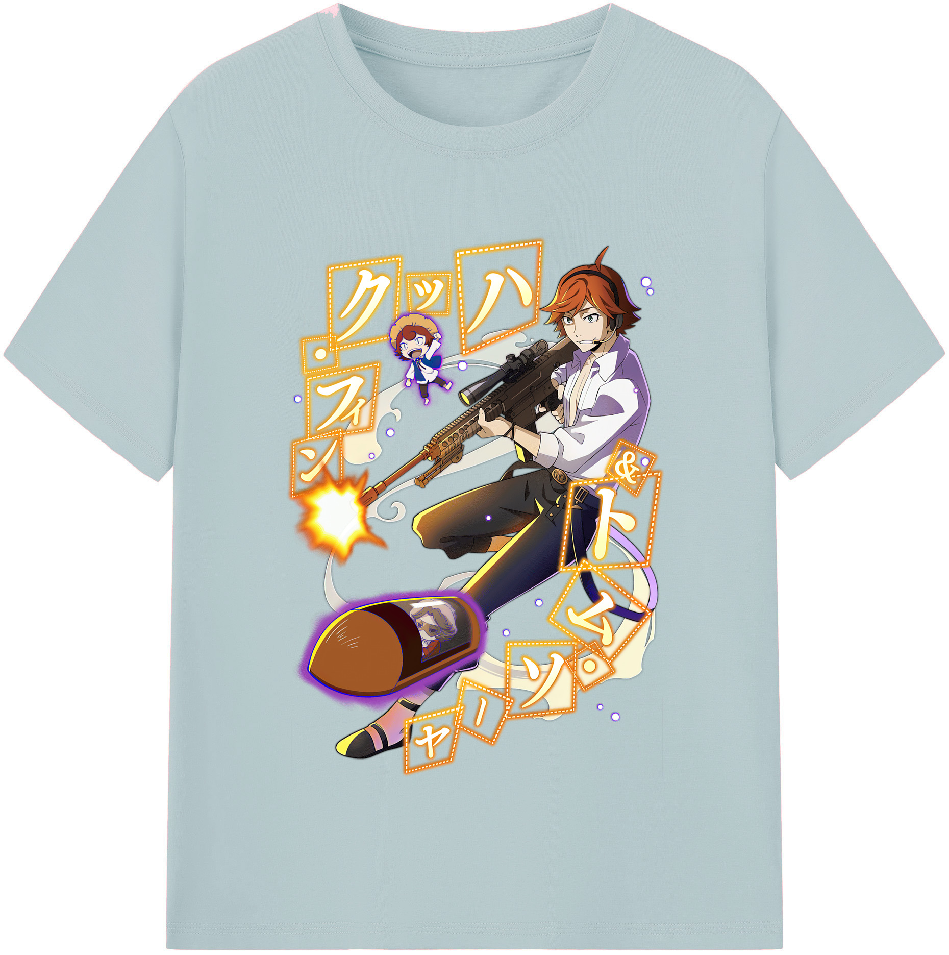 （画像用） 文豪ストレイドッグス Bungo Stray Dogs 綿100％半袖Tシャツ（フロントプリント）